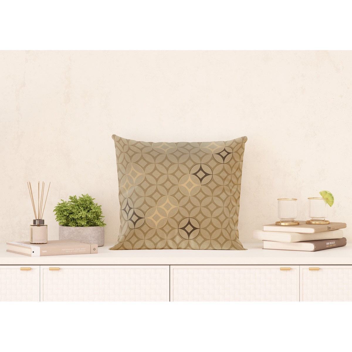 AG Art Polštářek Abstrakce hnědá