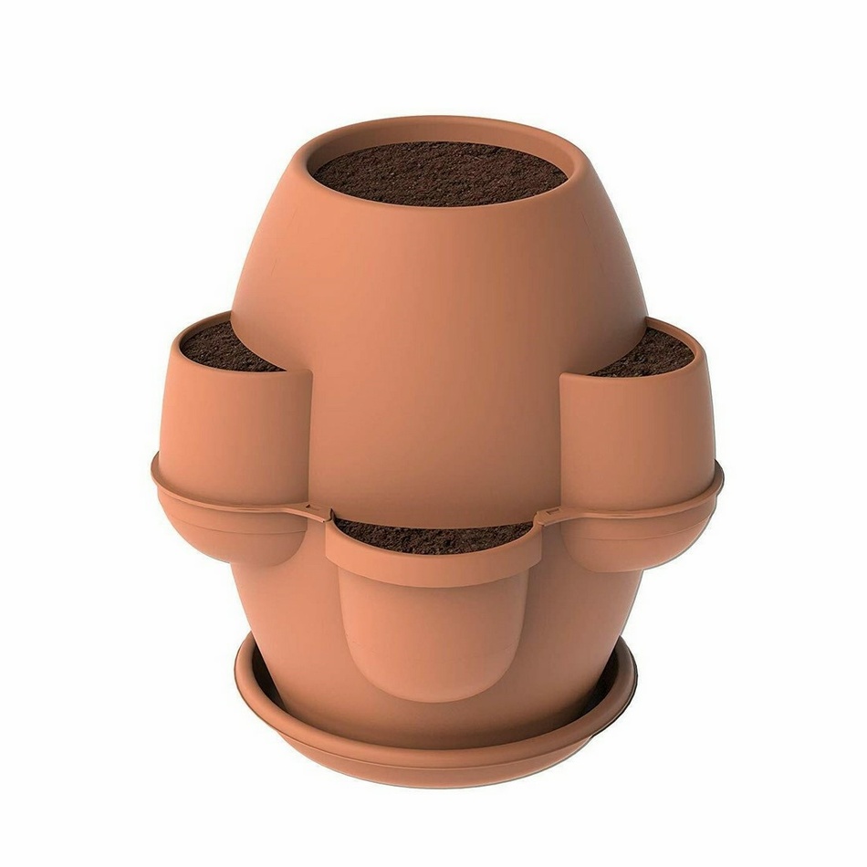 Bama Zahradní květináč s podmiskou Oasi teracota