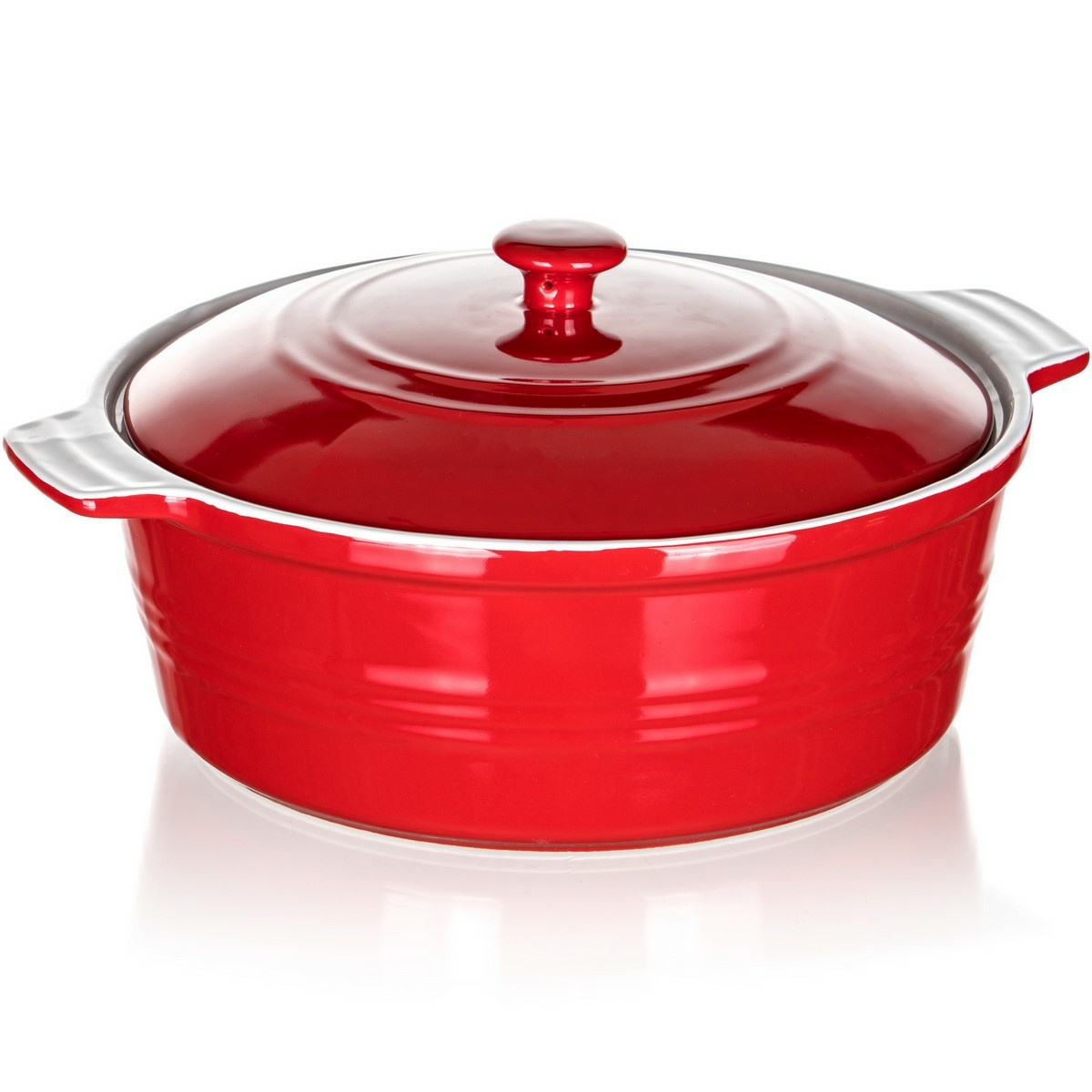 Banquet Forma zapékací kulatá s poklicí Culinaria Red 3 l