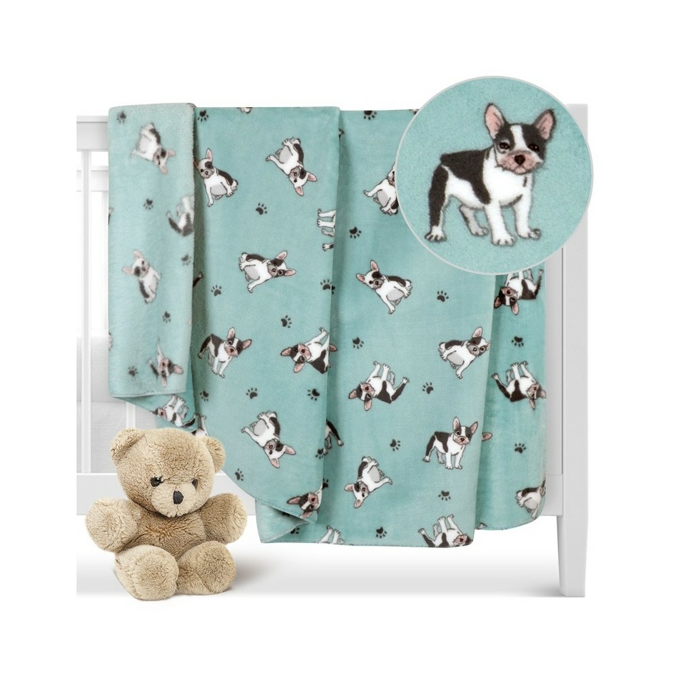 Bellatex Dětská přikrývka Ella Buldoček modrá