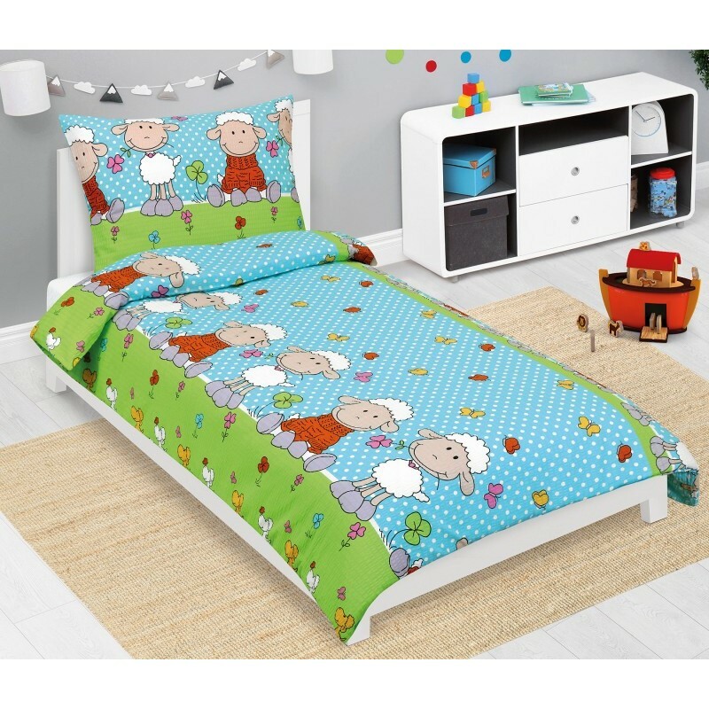 Bellatex Dětské krepové povlečení Ovečka modrá