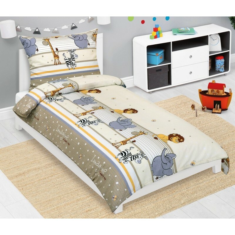 Bellatex Dětské krepové povlečení Safari béžová