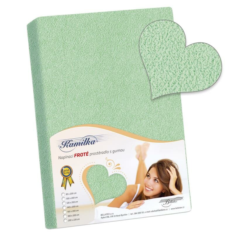 Bellatex Froté prostěradlo zelená šalvějová