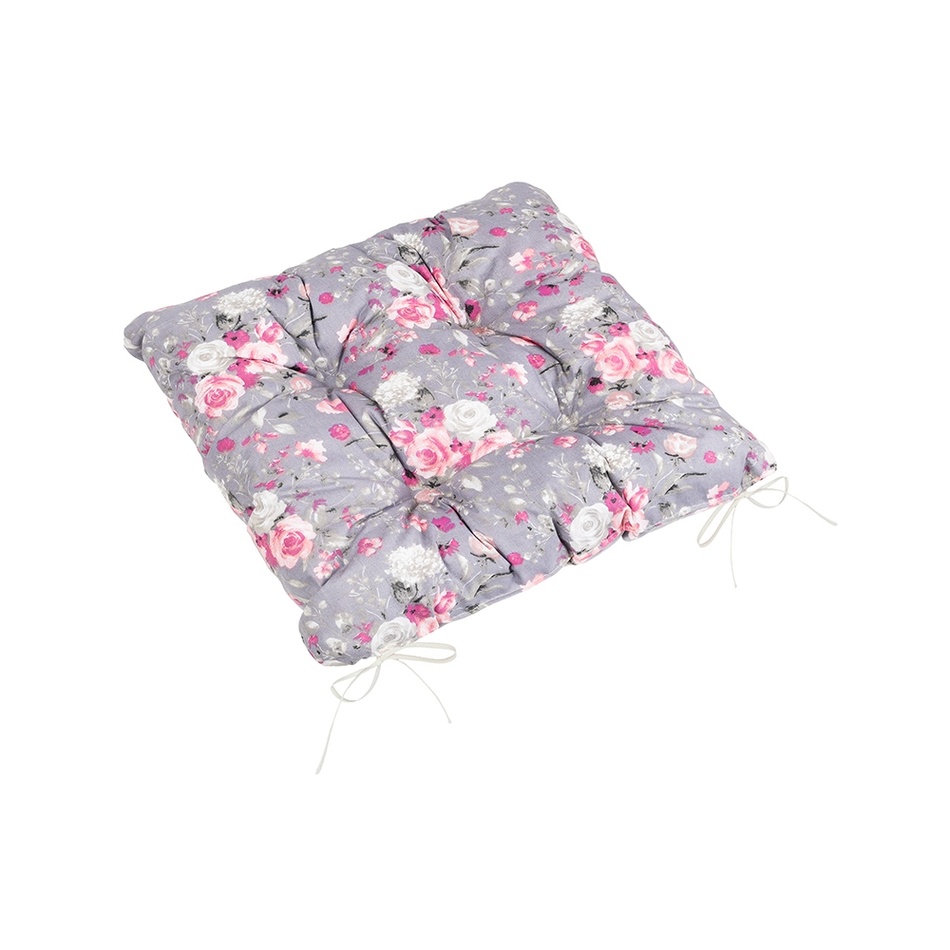 Bellatex Sedák Adéla prošívaný Květy růže růžová