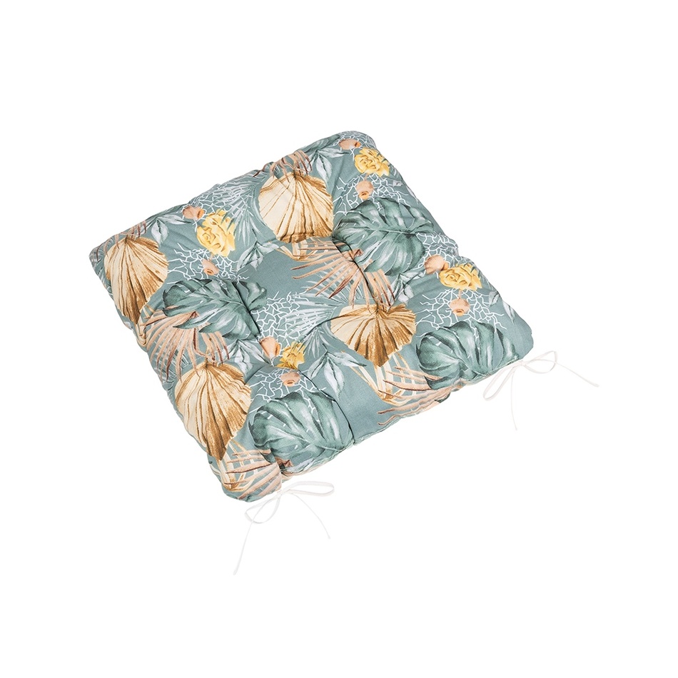 Bellatex Sedák Adéla prošívaný Monstera růže žlutá