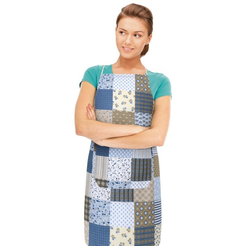 Bellatex Zástěra Adéla Patchwork modrá