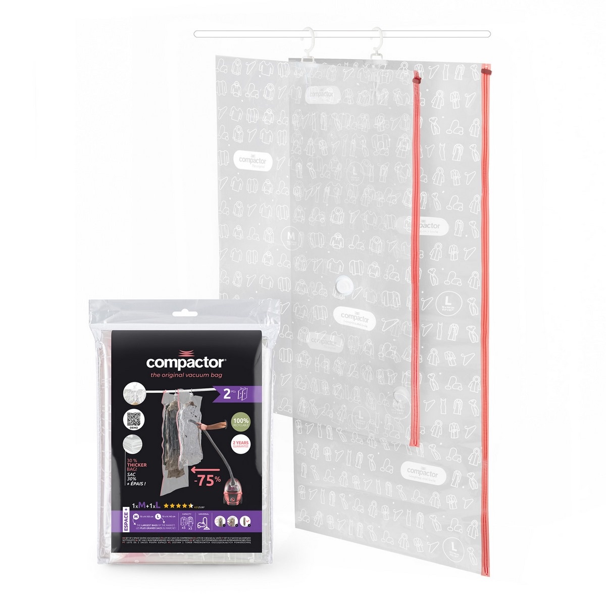 Compactor 2dílná sada vakuových závěsných vaků Espace