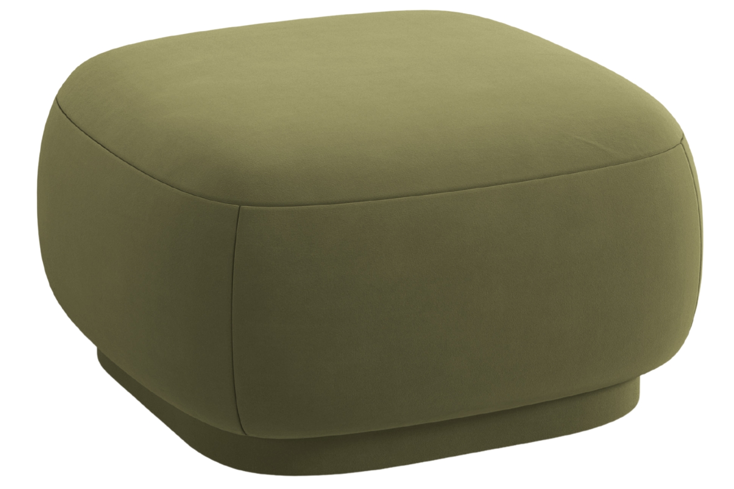 Cosmopolitan Design Zelená sametová podnožka Camden 65 x 65 cm