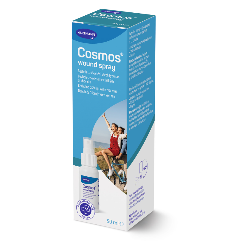 Cosmos Wound sprej na bezbolestné čištění ran