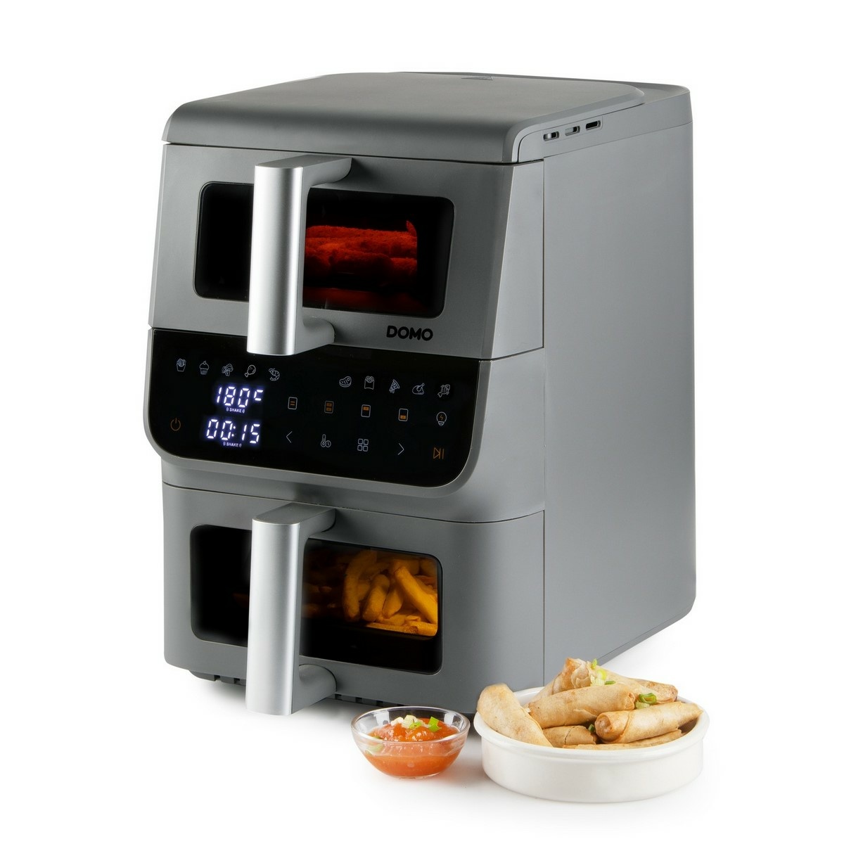 DOMO DO550FR vertikální dvojitá horkovzdušná fritéza