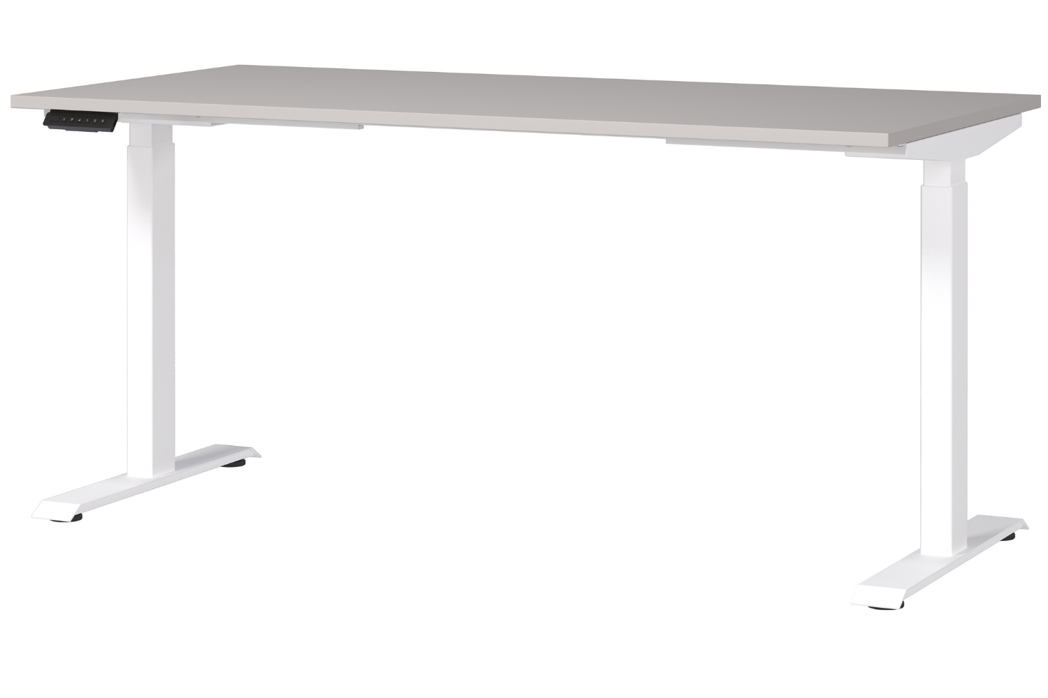 Germania Krémově bílý výškově nastavitelný pracovní stůl Mailand 160 x 80 cm s bílou podnoží