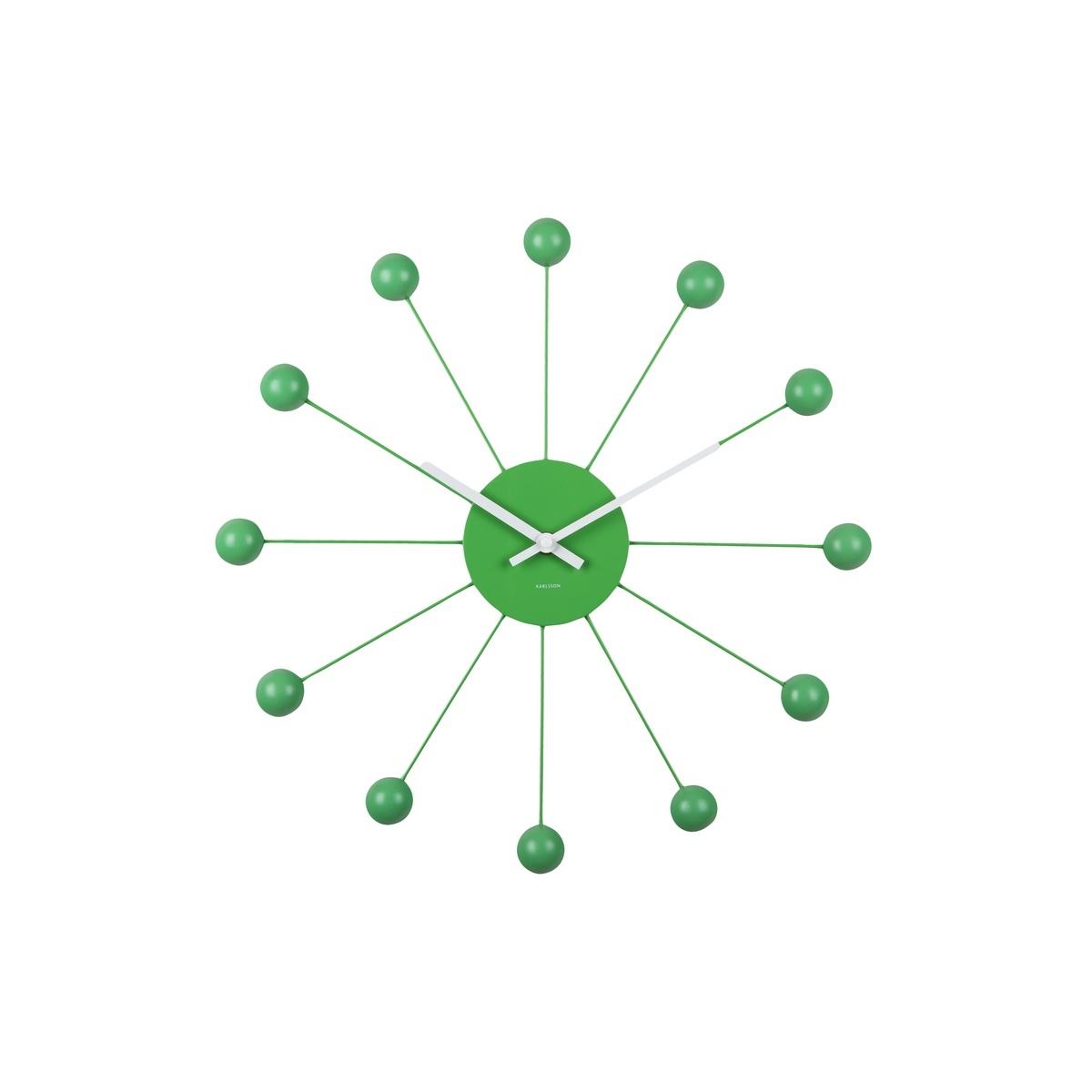 Karlsson 5977BG designové nástěnné hodiny zelená