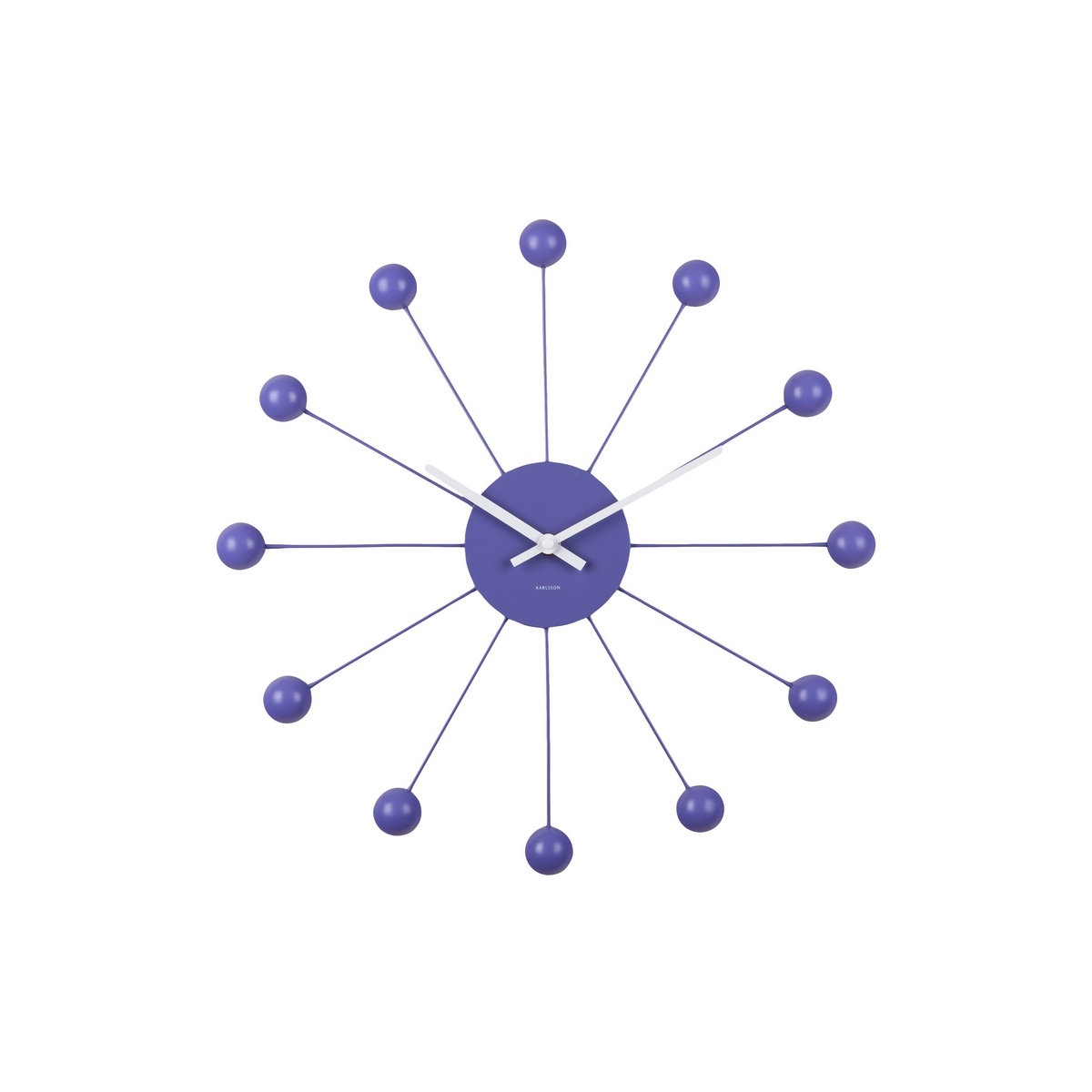 Karlsson 5977PU designové nástěnné hodiny fialová