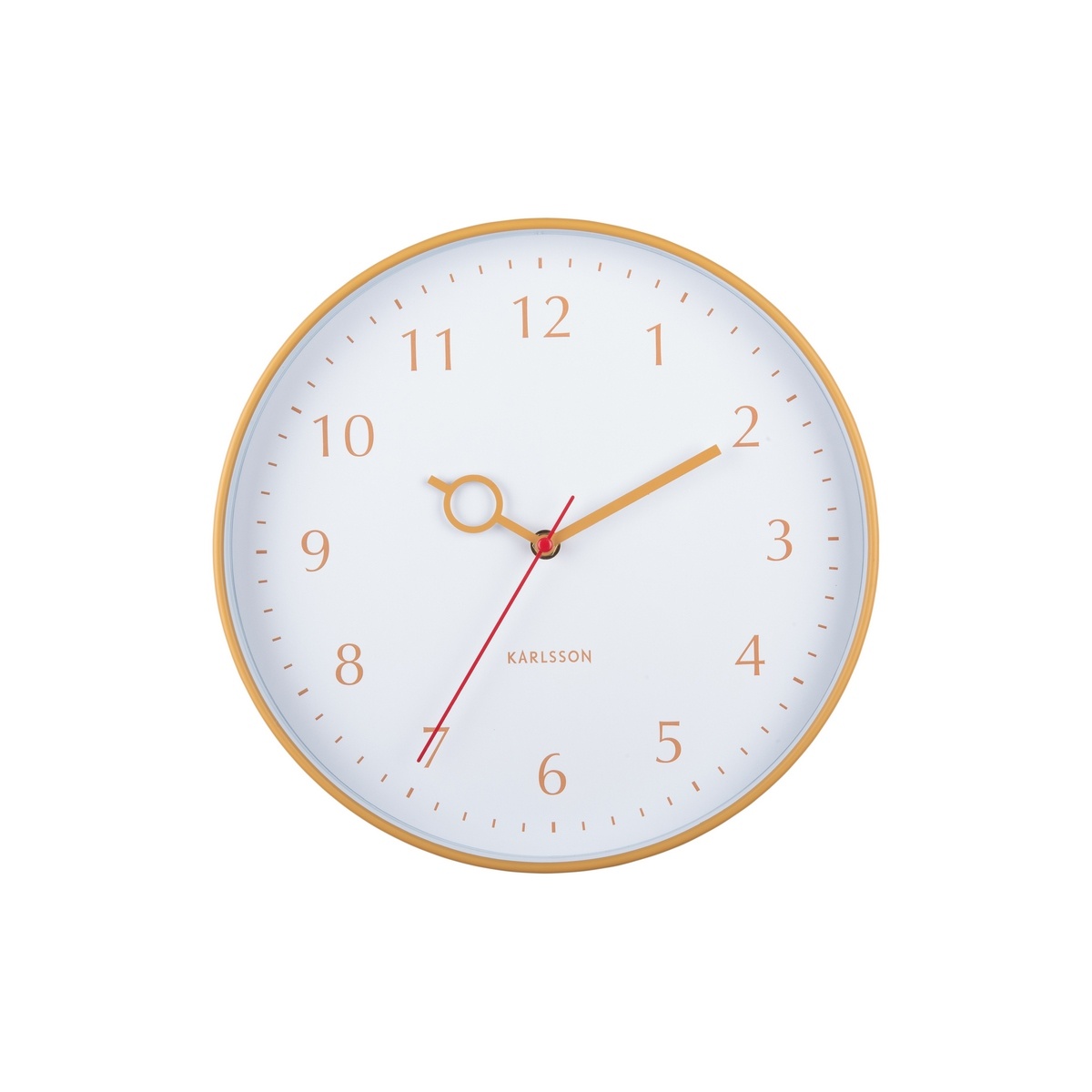 Karlsson 5992YE designové nástěnné hodiny žlutá