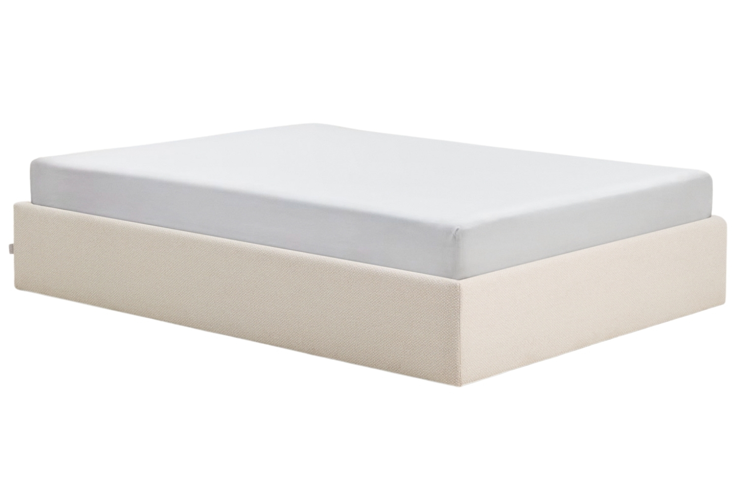 Kave Home Béžová dvoulůžková postel Nelzi 160 x 200 cm s úložným prostorem