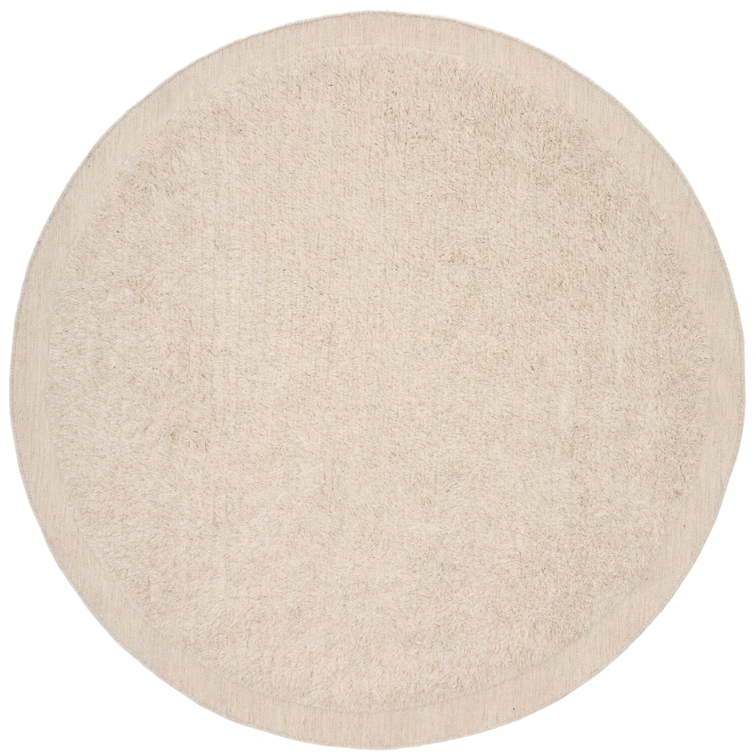 Kave Home Bílý kulatý vlněný koberec Marely 200 cm