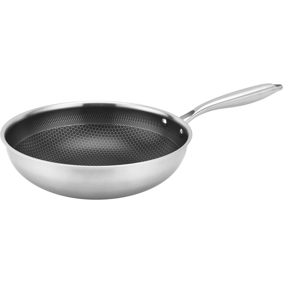Kitchisimo Pánev wok nerezový nepřilnavý Chef 28 cm