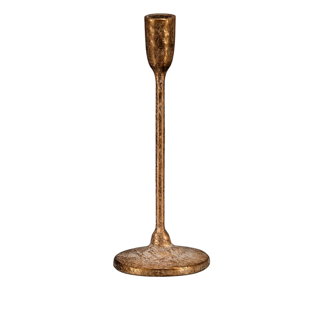 Kovový svícen na podstavci v. 23 cm