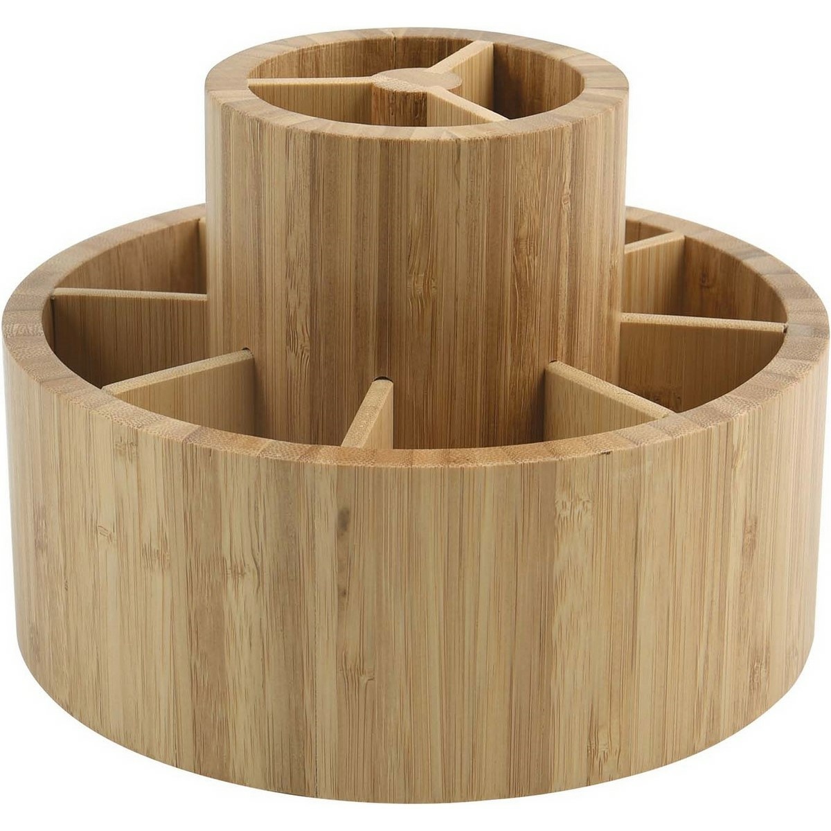 MSV Bambusový otočný organizér na kosmetiku Isalys 20 x 15