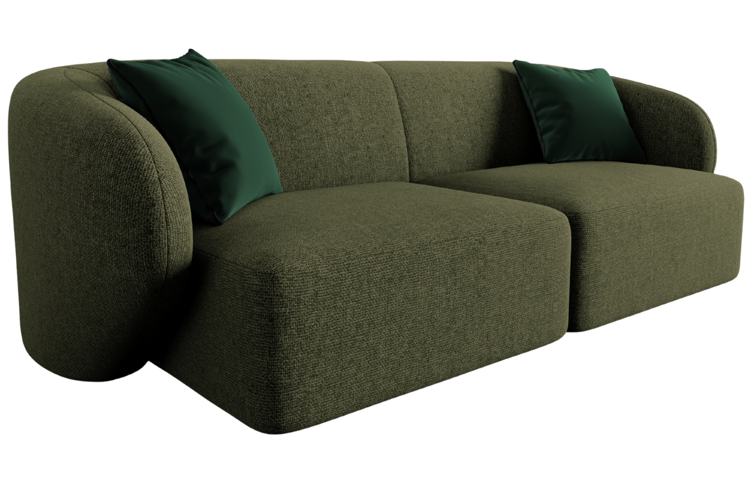 Maison Heritage Zelená dvoumístná pohovka Chiara 188 cm