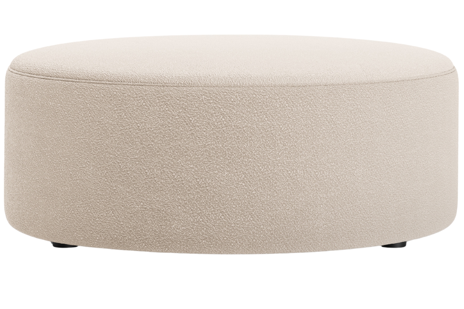 Micadoni Béžový bouclé taburet Dia 90 cm