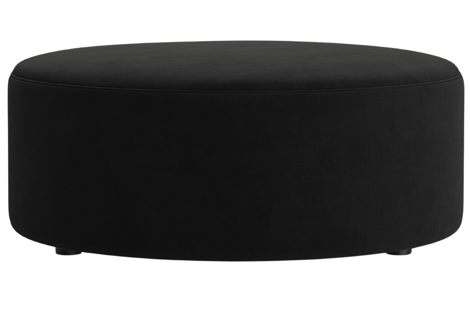 Micadoni Černý sametový taburet Dia 90 cm