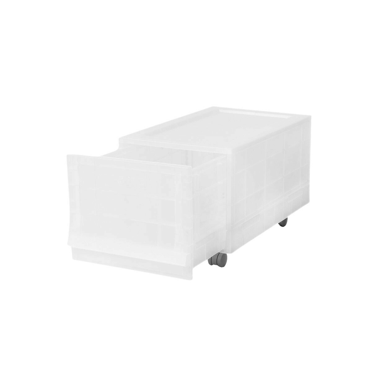 Modulární úložný box Wave Junior Mist s kolečky 43