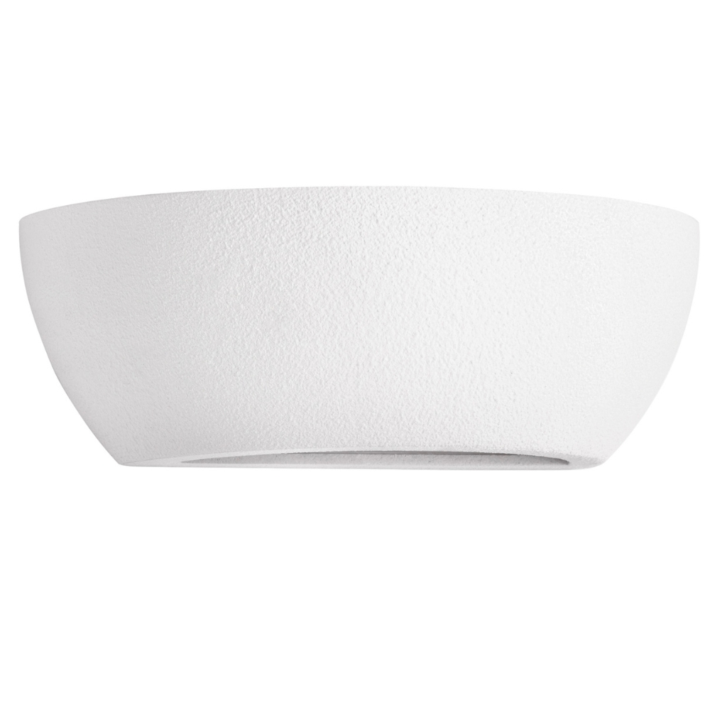 Nova Luce Bílé sádrové nástěnné světlo Alivio