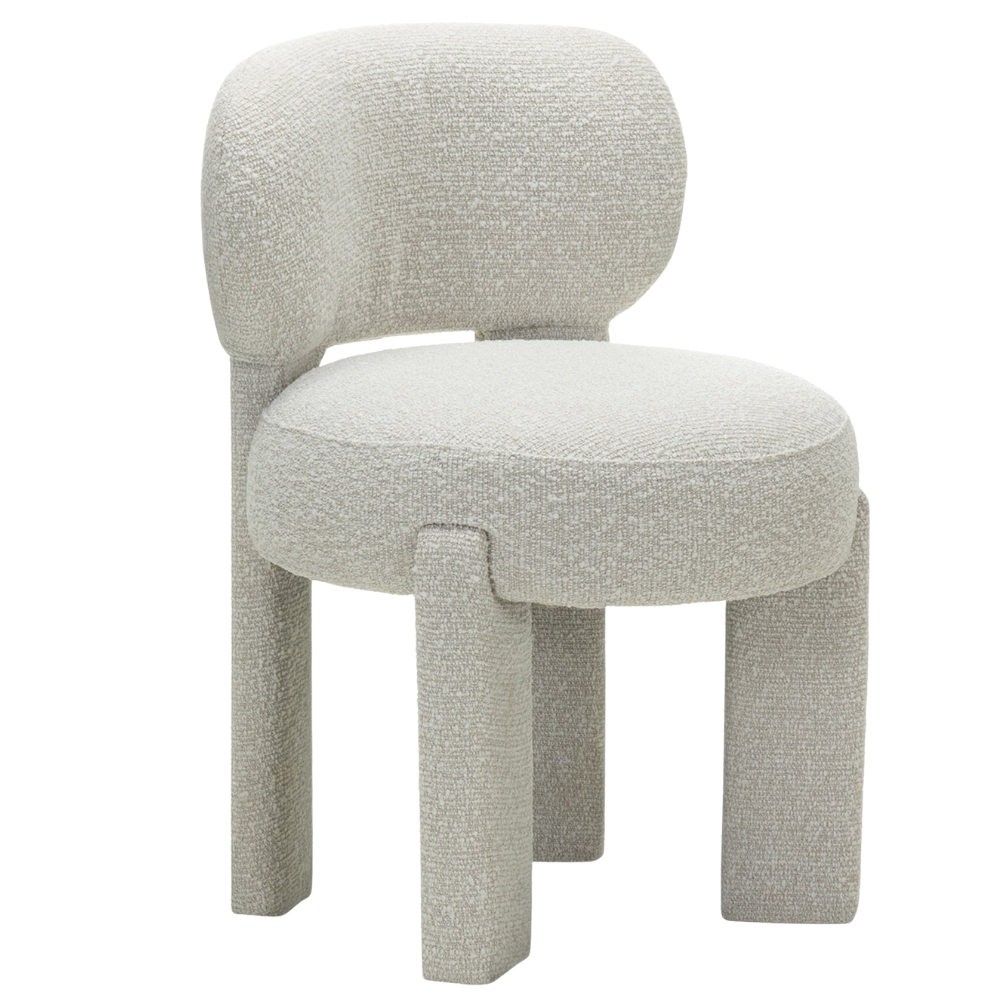 Nova Nook Béžovošedá bouclé jídelní židle Samma