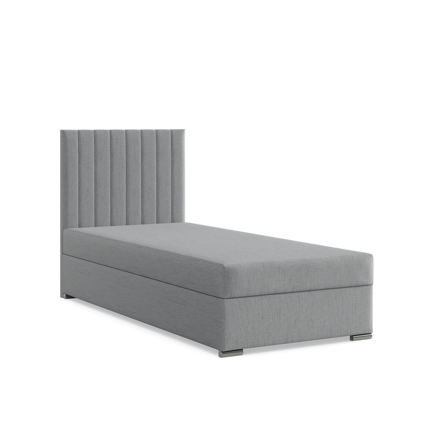 Čalouněná postel AGEN 90x200 cm s pružinovou matrací Šedá I