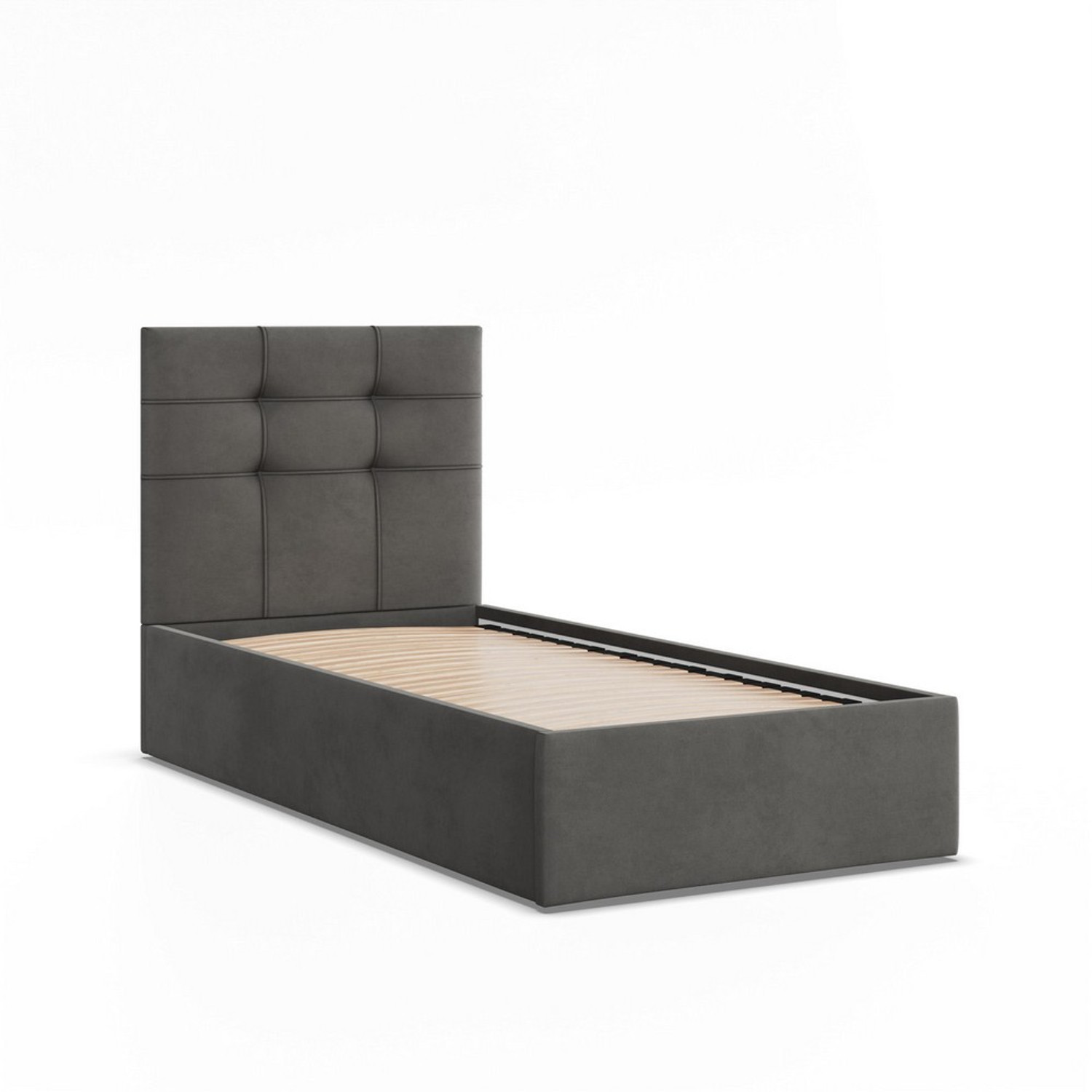 Čalouněná postel SORIA 90x200 cm s roštem Šedá II