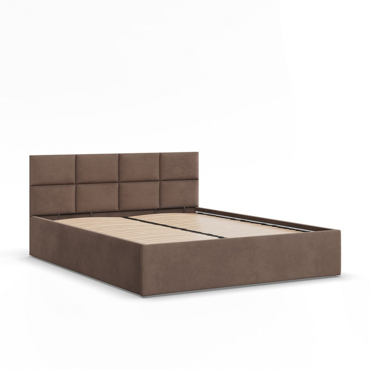 Čalouněná postel BORGO 160x200 cm s roštem Hnědá