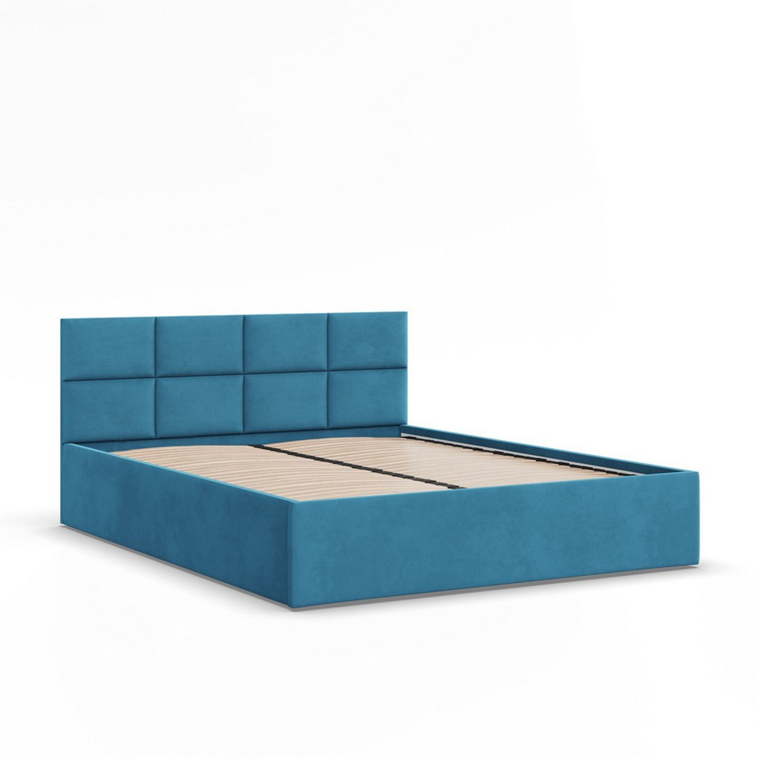 Čalouněná postel BORGO 160x200 cm s roštem Modrá