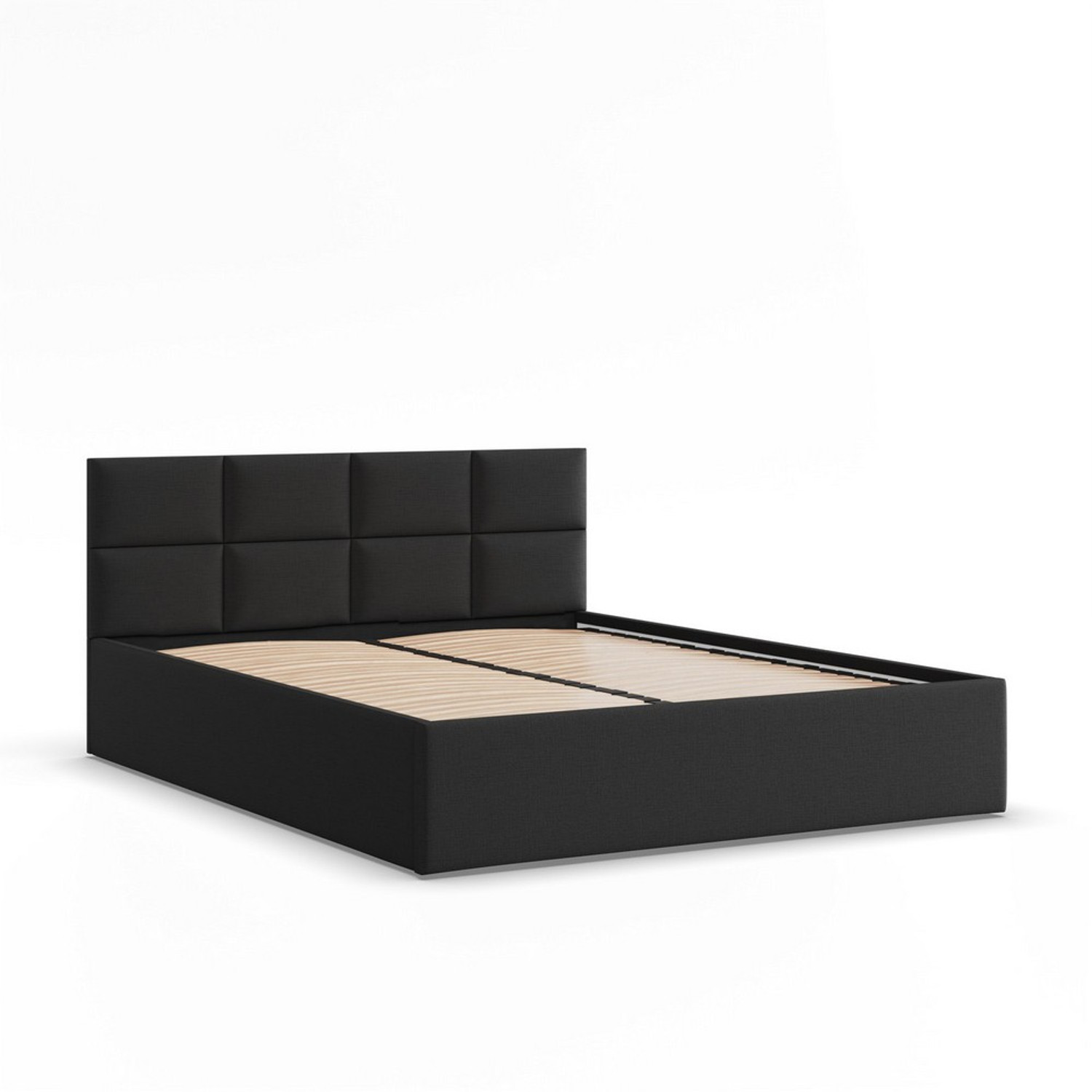 Čalouněná postel BORGO 160x200 cm s roštem Černá