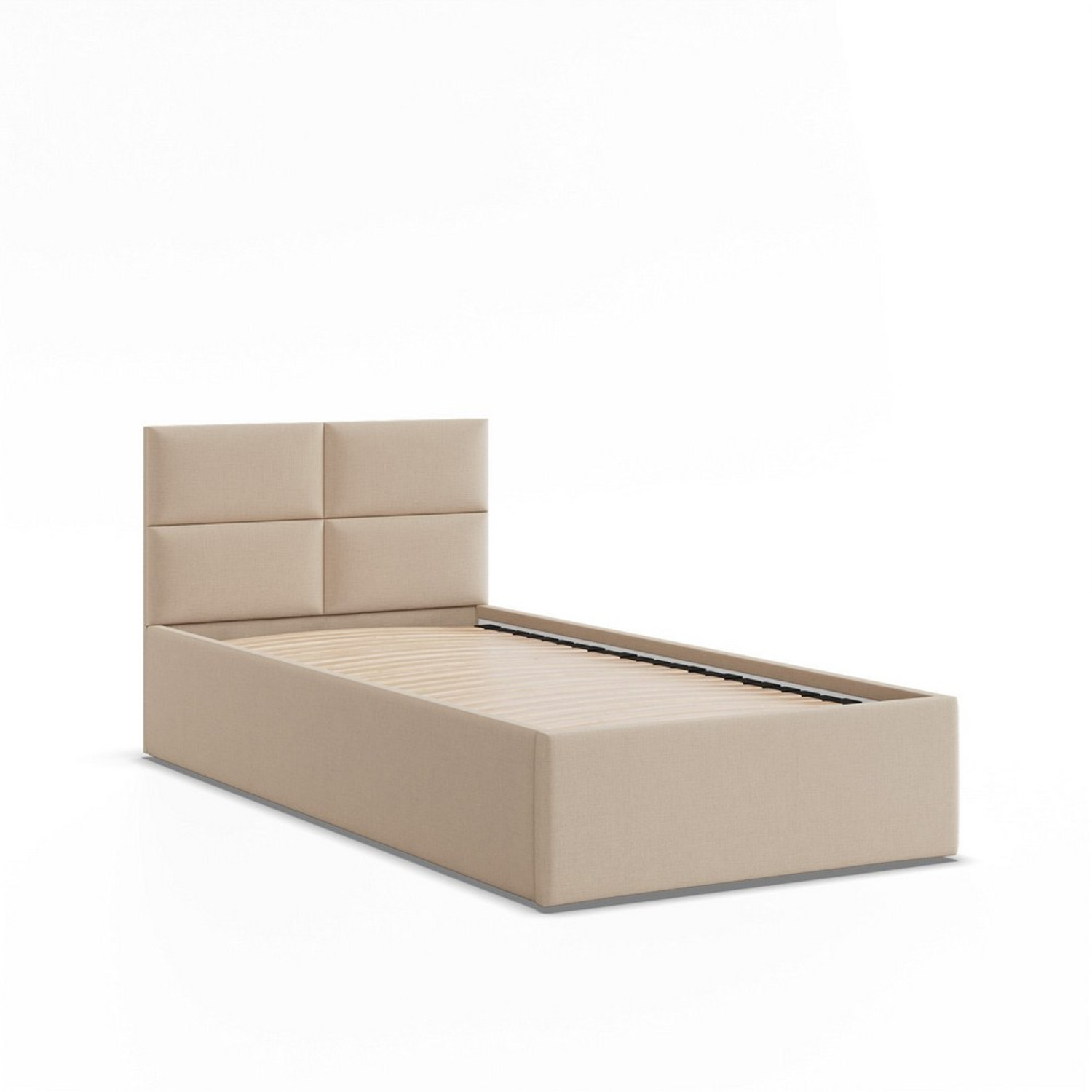 Čalouněná postel BORGO 90x200 sm s roštem Krémová