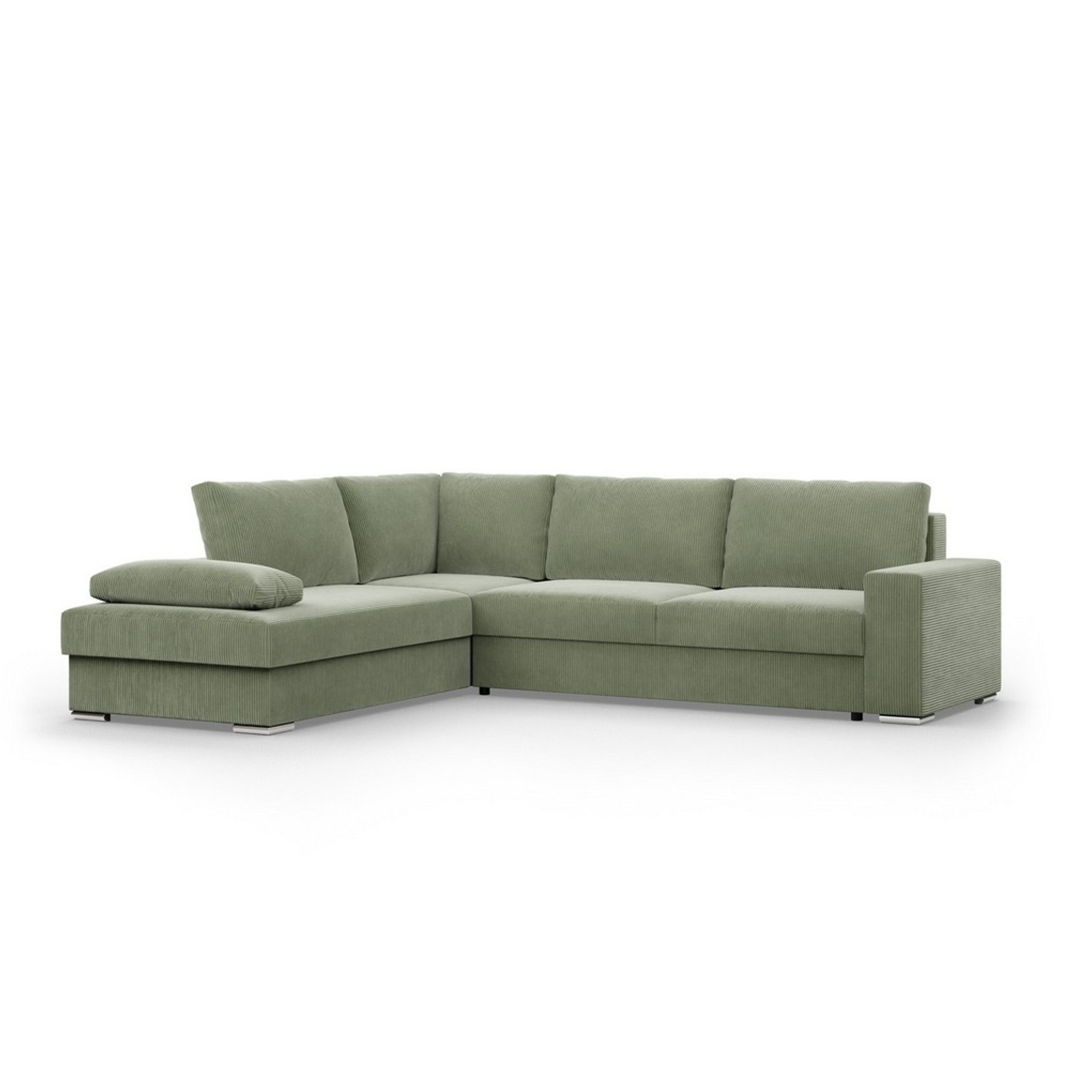 Rohová rozkládací sedací souprava FESTINA Levá Zelená I