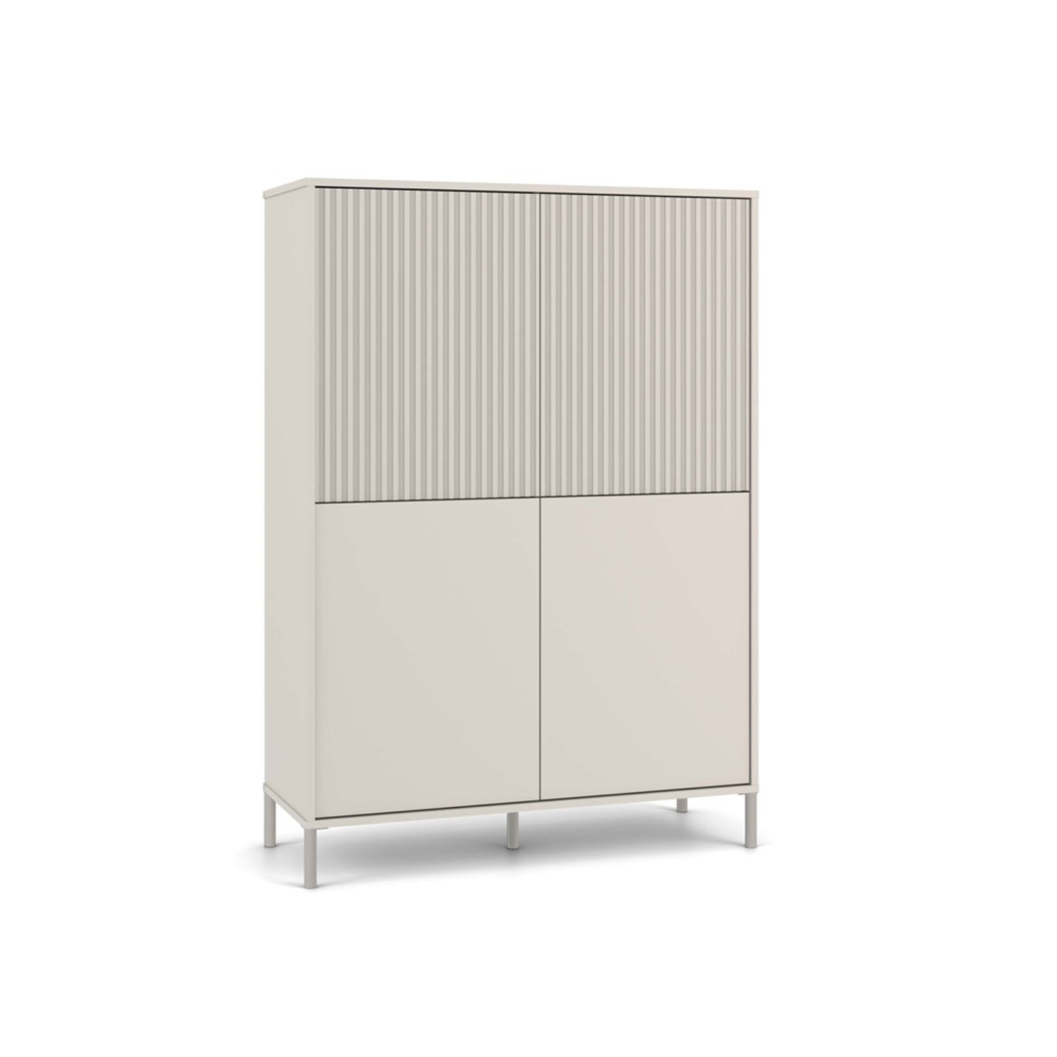 Policový regál KAMARO 4DK SLIM/hladký - béžová