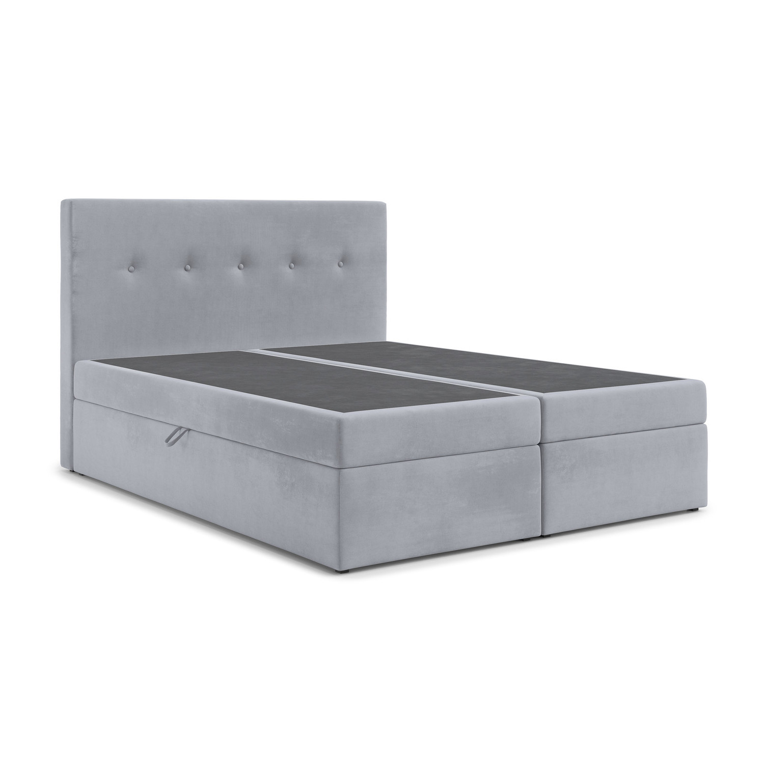 Čalouněná postel LUCCA s úložným prostorem 160x200 cm Šedá I