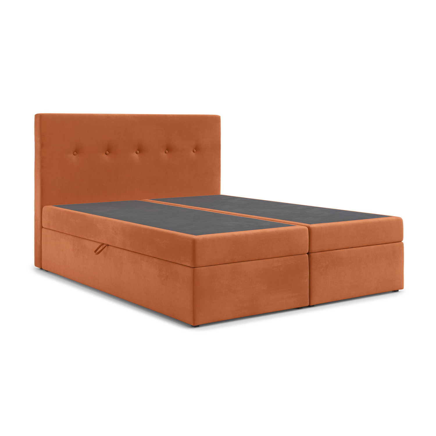 Čalouněná postel LUCCA s úložným prostorem 140x200 cm Hnědá I