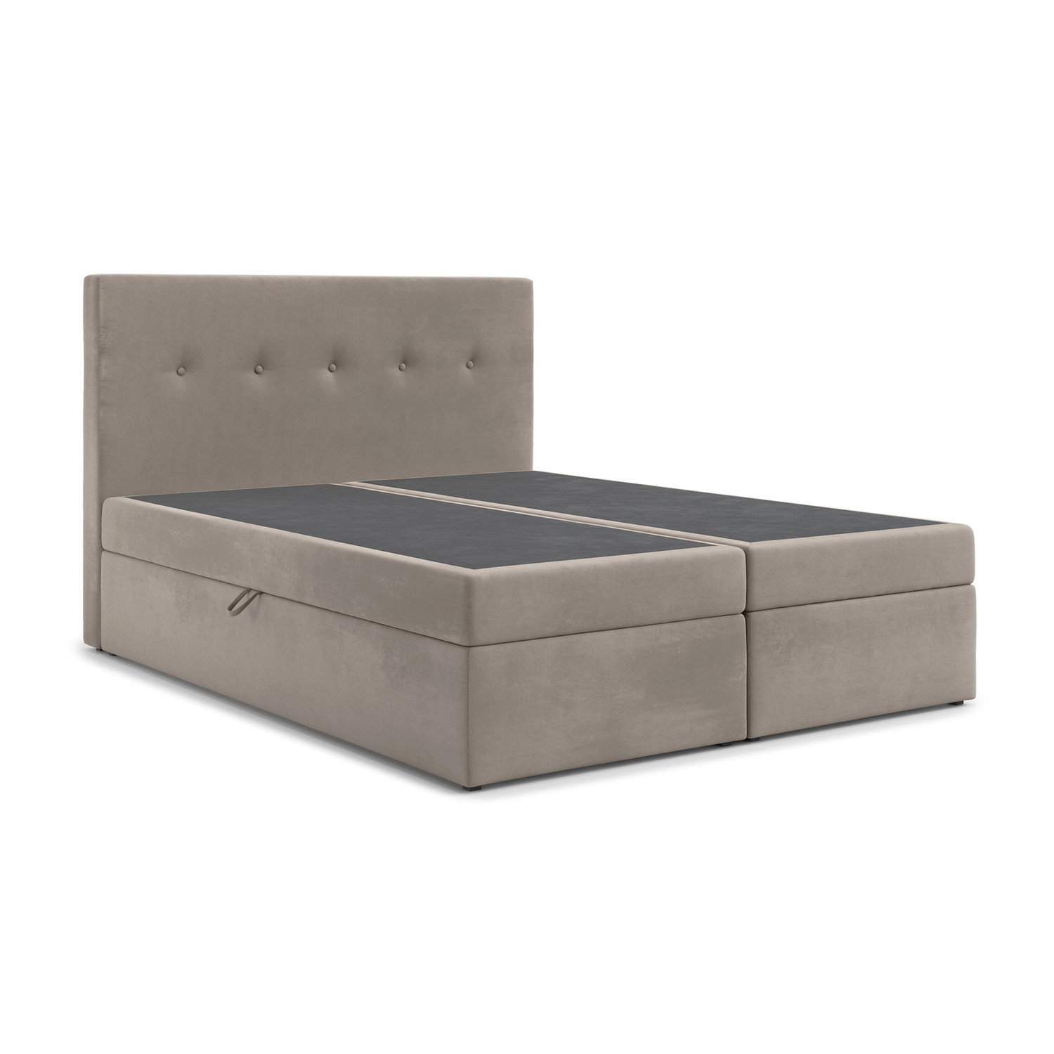 Čalouněná postel LUCCA s úložným prostorem 140x200 cm Hnědá