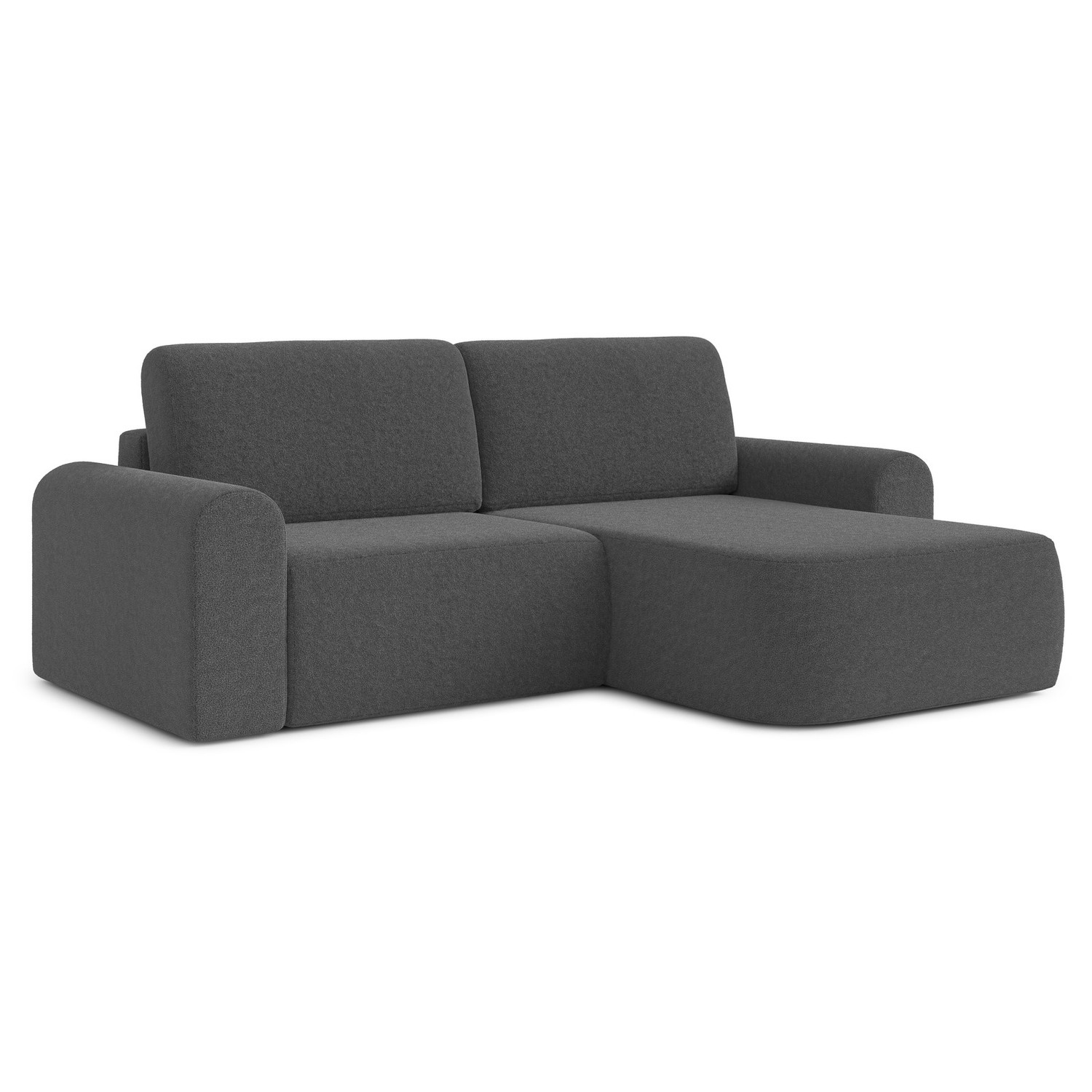 Rozkládací rohová sedací souprava BORELLO Pravá Šedá