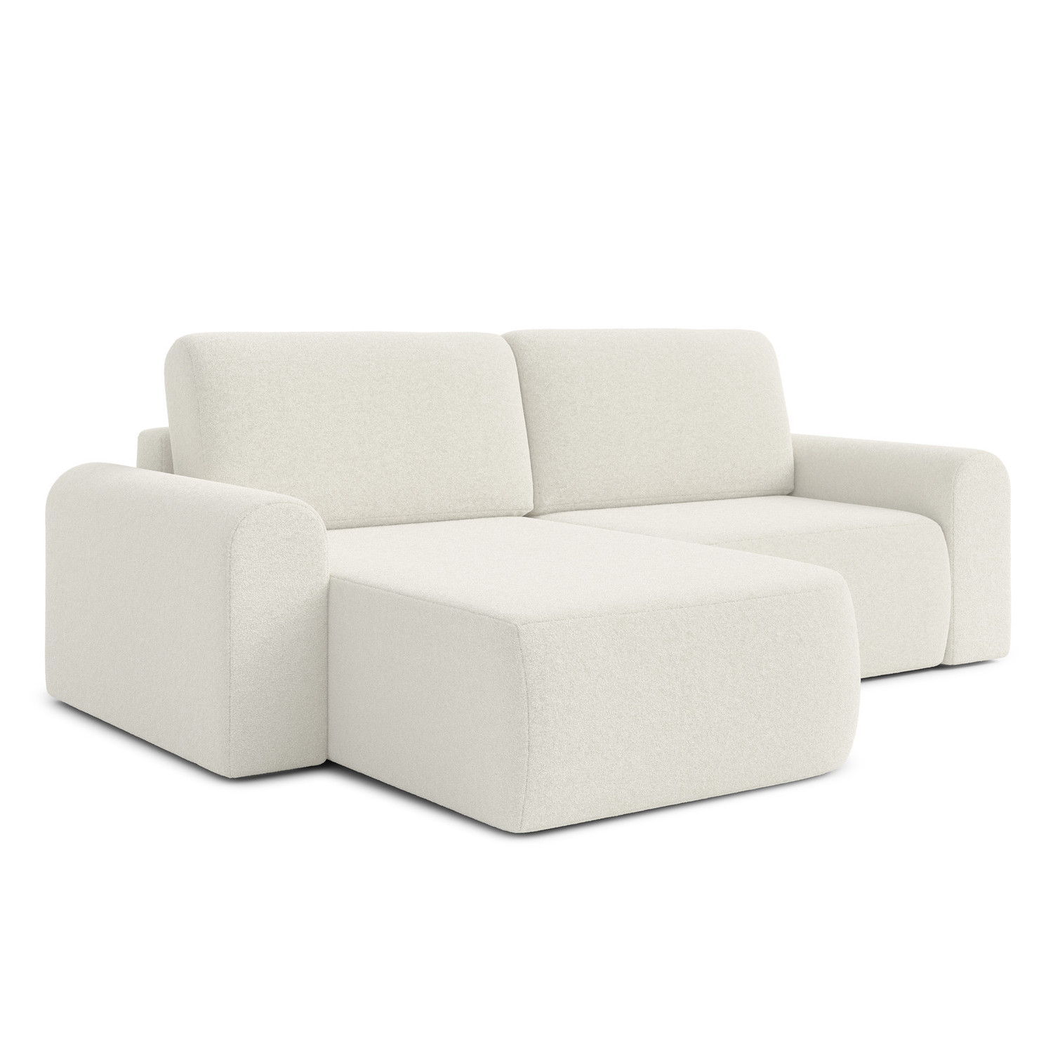 Rozkládací rohová sedací souprava BORELLO Levá Béžová