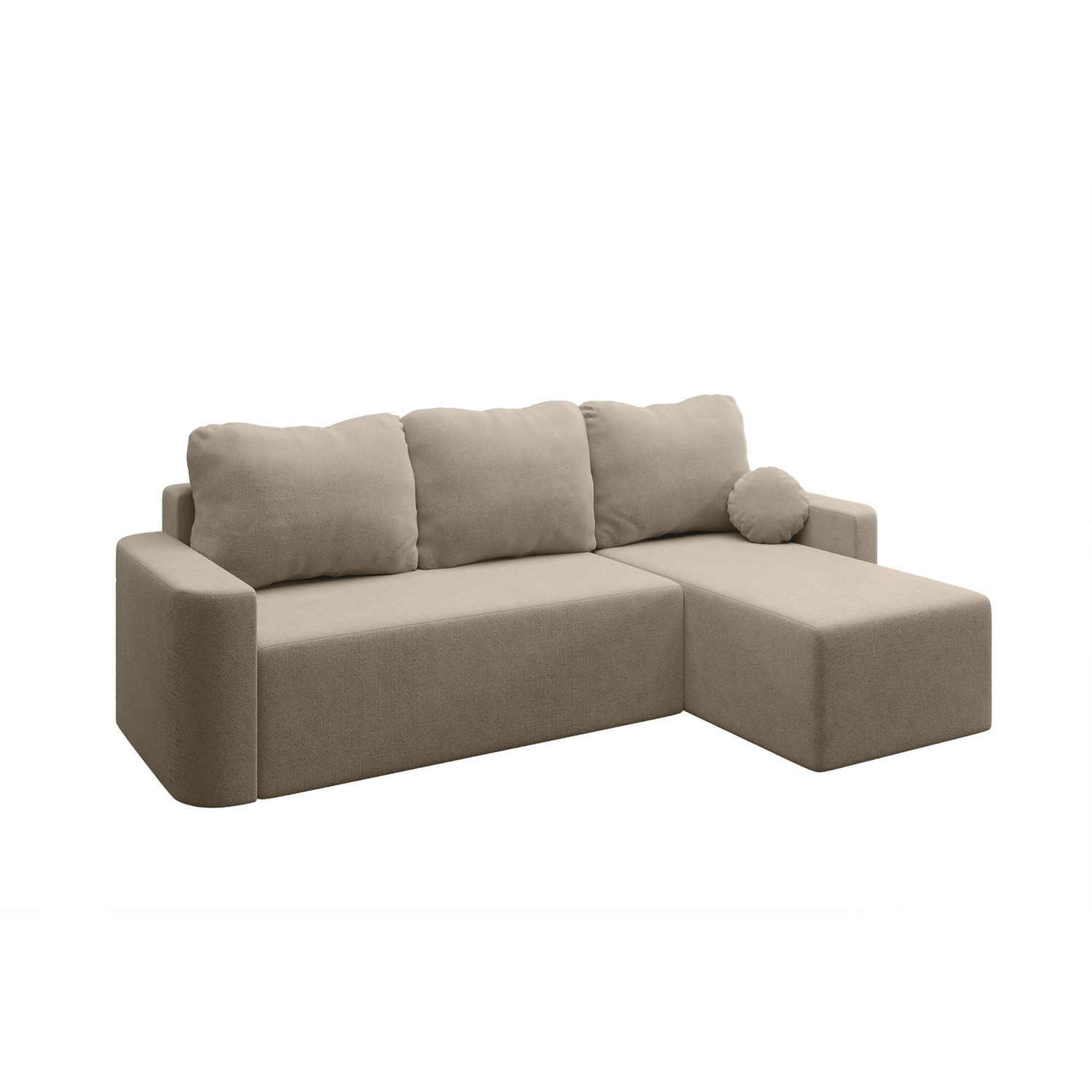 Rozkládací rohová sedací souprava ENZO Pravá Béžová