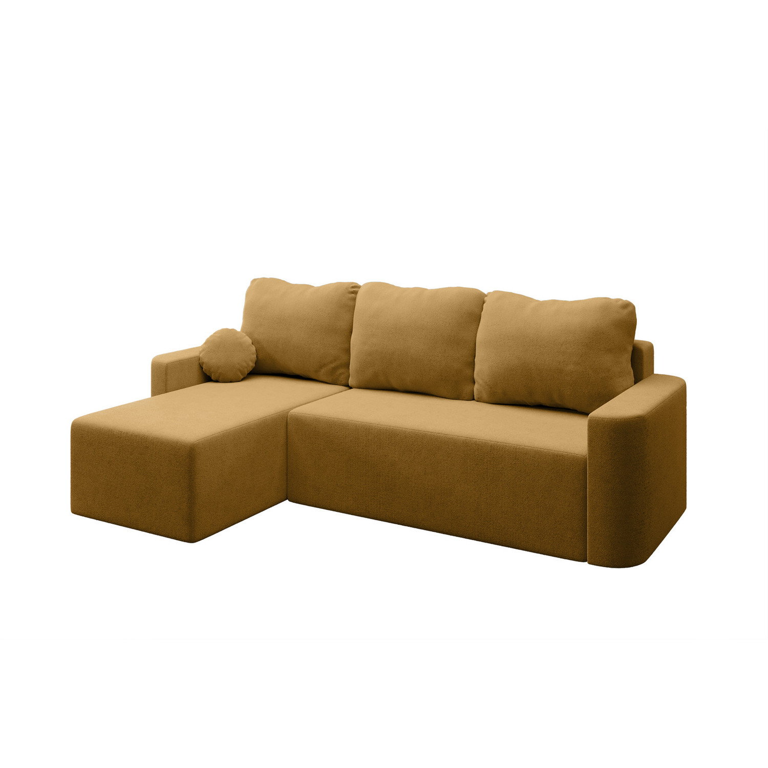 Rozkládací rohová sedací souprava ENZO Levá Žlutá