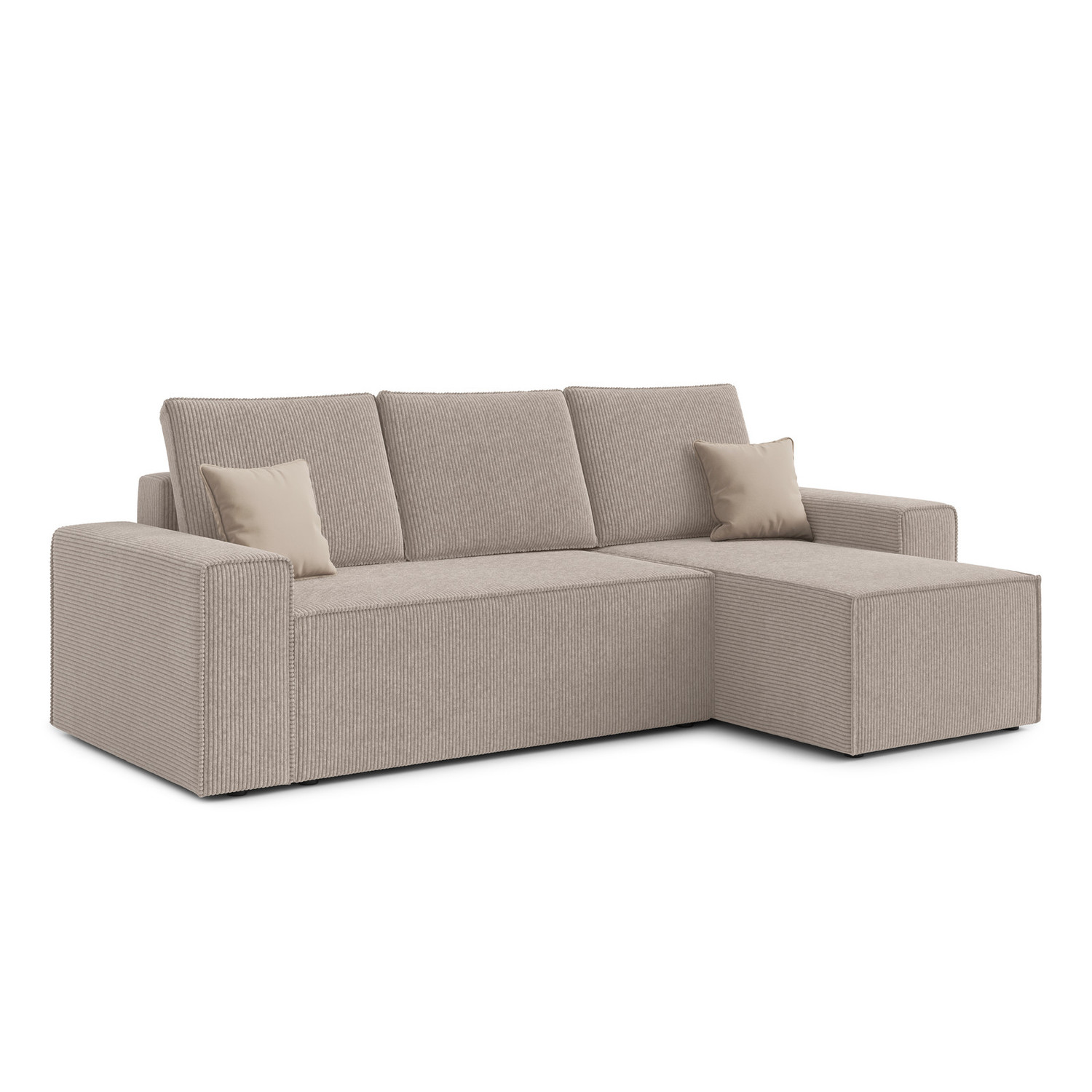 Rozkládací rohová sedací souprava PONTE Pravá Béžová