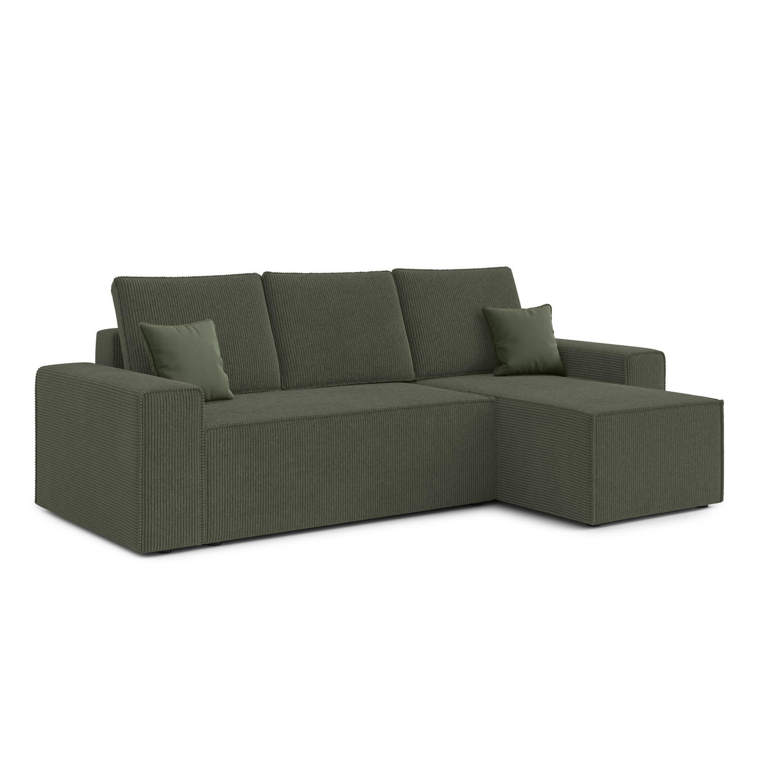 Rozkládací rohová sedací souprava PONTE Pravá Zelená