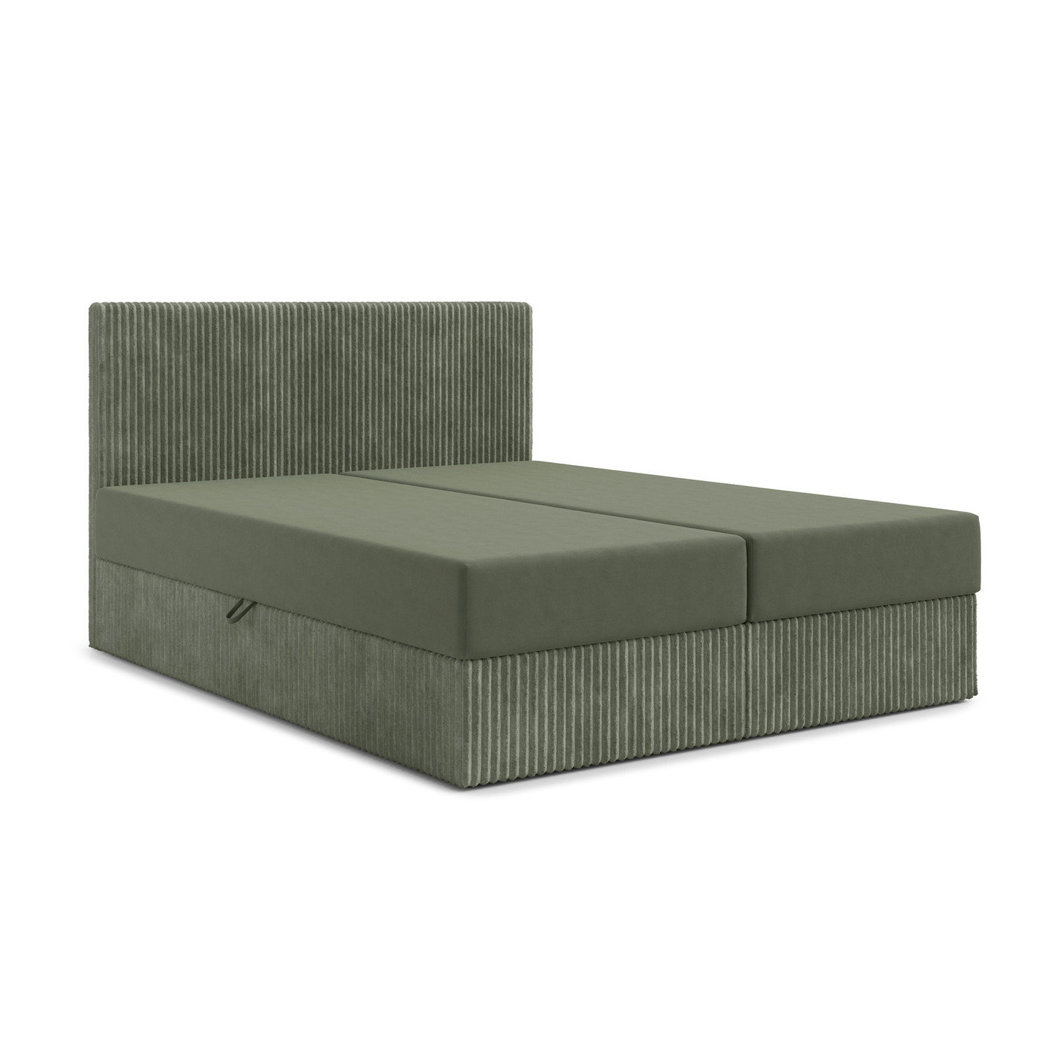 Čalouněná postel MOE s úložným prostorem 160x200 cm Zelená