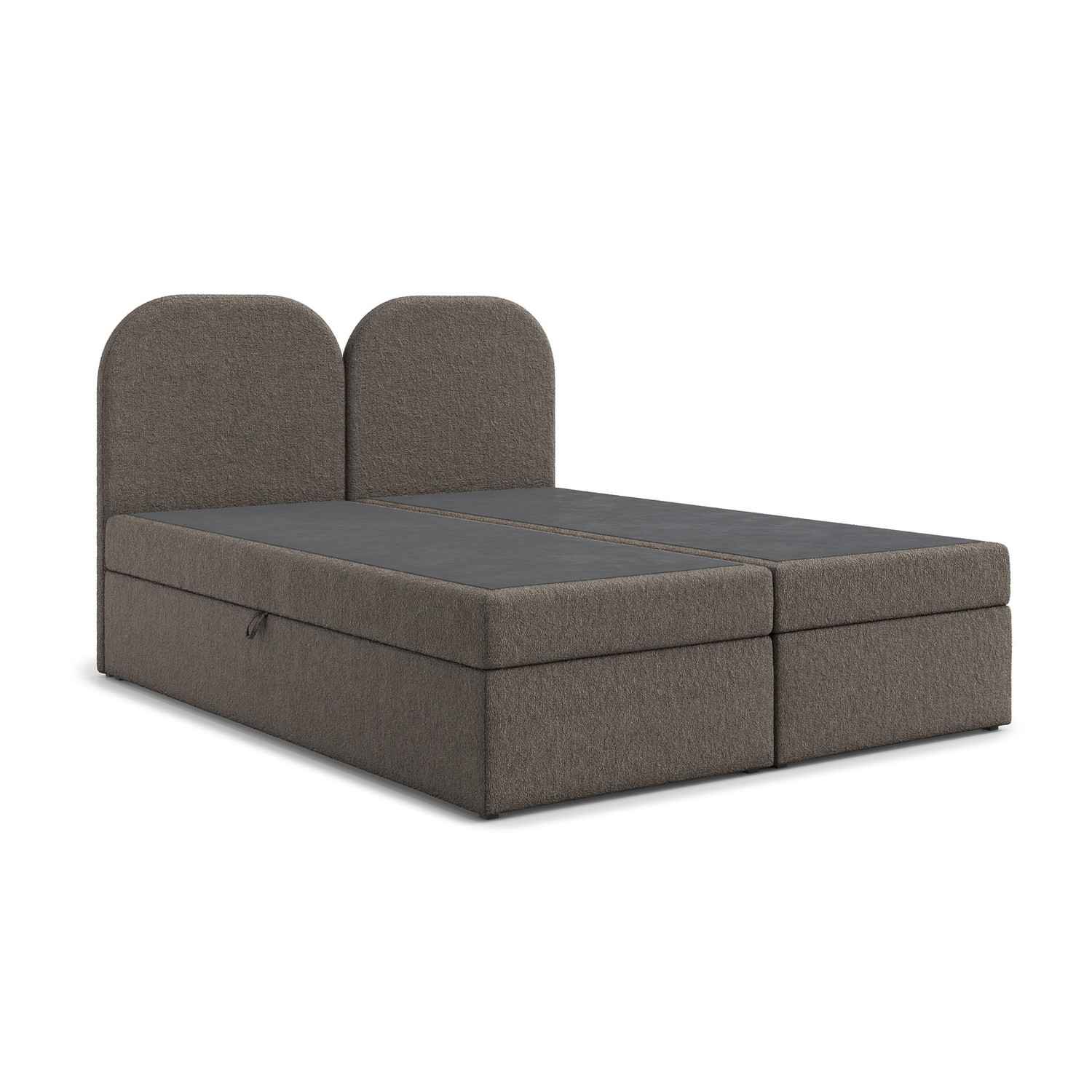 Čalouněná postel COMO s úložným prostorem 200x200 cm Hnědá