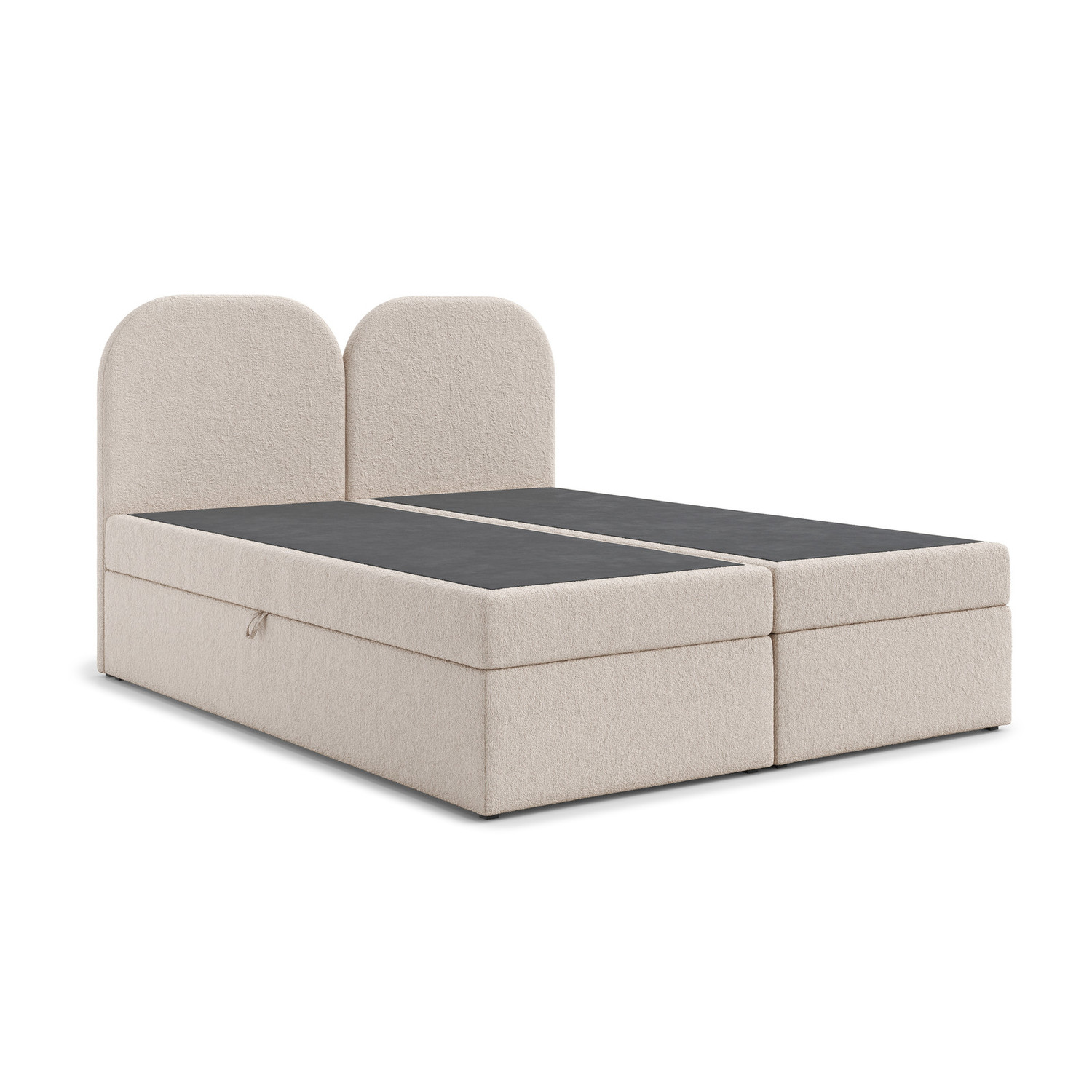 Čalouněná postel COMO s úložným prostorem 200x200 cm Béžová