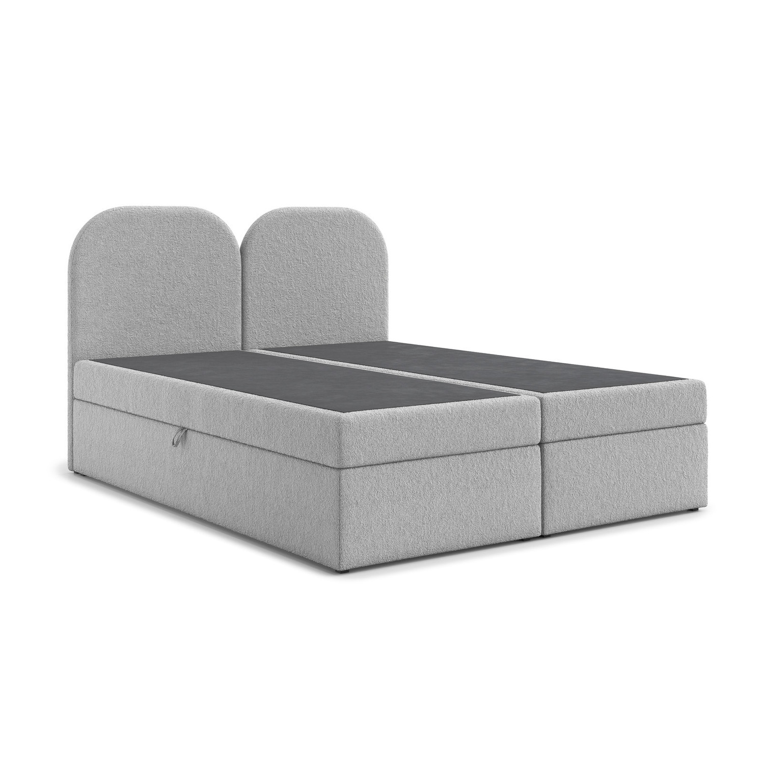 Čalouněná postel COMO s úložným prostorem 200x200 cm Šedá I